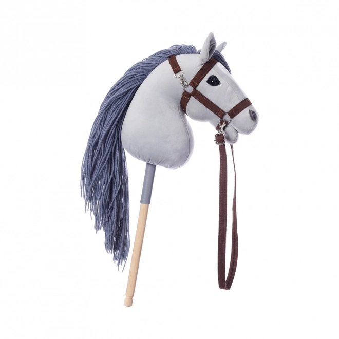 Cal pe băț Hobby Horse HoppiHorse ediție sport A3 gri