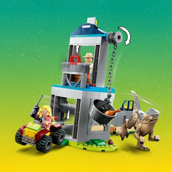 Evadarea velociraptorului LEGO Jurassic World