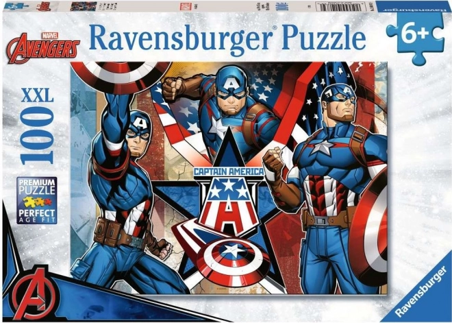 Puzzle Ravensburger Marvel: Căpitanul America XXL 100 piese