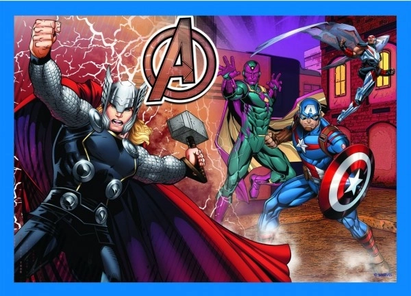 Curajoșii Avengers Puzzle 4 în 1 de la Trefl