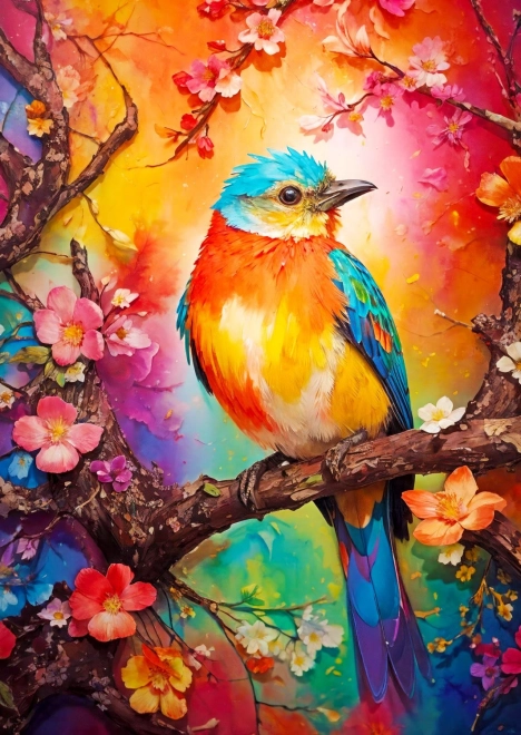 Puzzle colorat cu pasăre 1000 piese