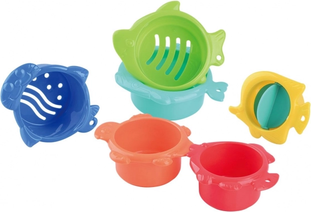 PLAYGO cupe pentru baie cu moară de apă, set de 6 bucăți