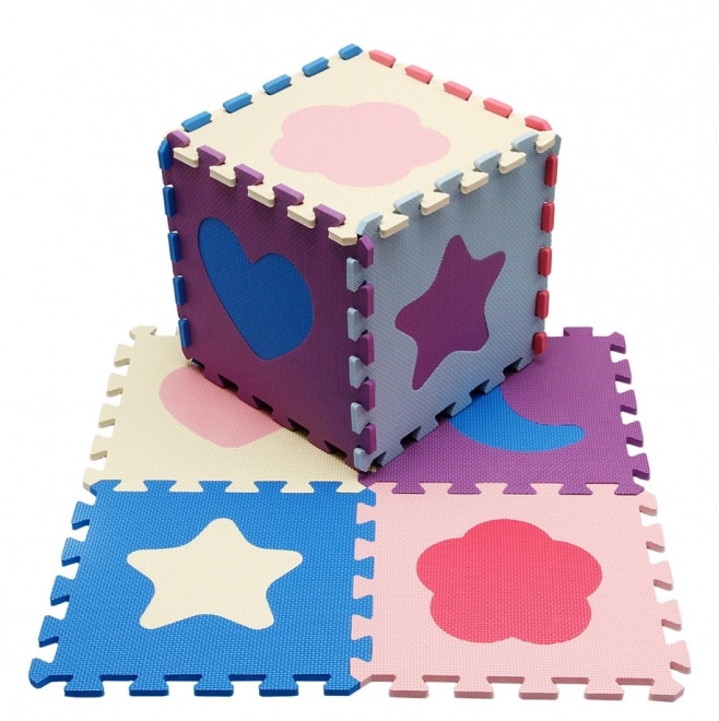 Puzzle spumă forme pastelate
