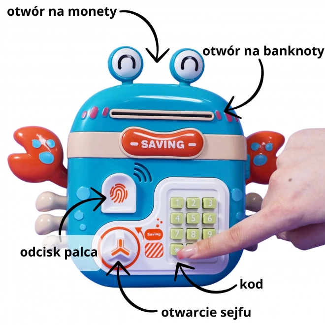Skarbonka electronică copii în formă de crab Woopie