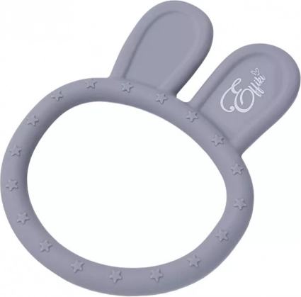Jucărie de dentiție din silicon, Gray Bunny