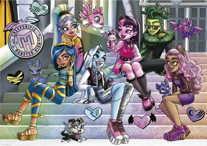 Puzzle 1000 piese MONSTER HIGH cu lipici gratuit