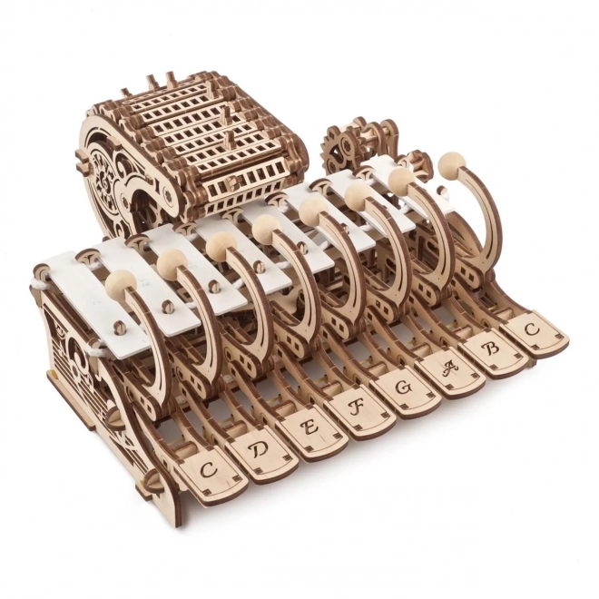 Puzzle mecanic 3D din lemn Ugears Celesta programabilă