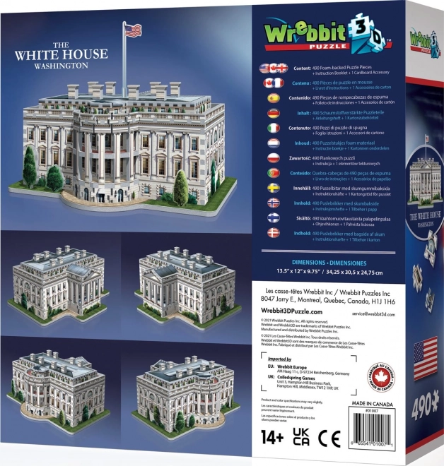 Puzzle 3D Casa Albă Wrebbit