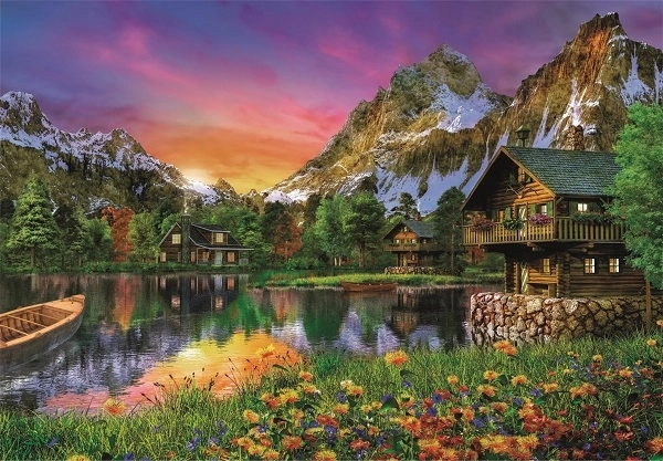 Puzzle Clementoni Lacul din Alpi 6000 de piese