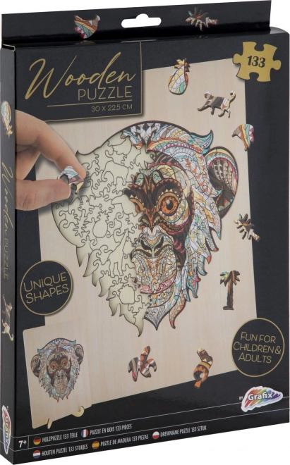 Puzzle contur GRAFIX - Maimuță, 133 piese