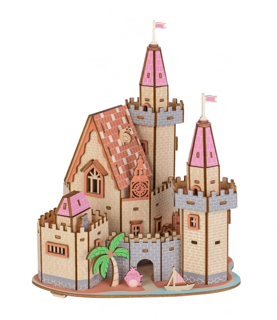 Puzzle 3D Castel de Plajă din Lemn