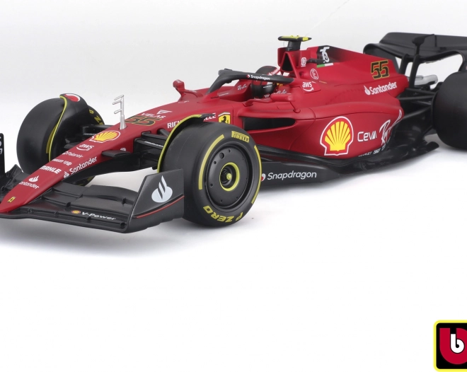 Mașină de curse Ferrari Scuderia F1-75 1:18 cu Carlos Sainz