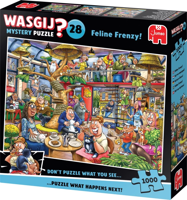 Puzzle Jumbo Wasgij Mystery: Nebunia Pisicilor 1000 de piese