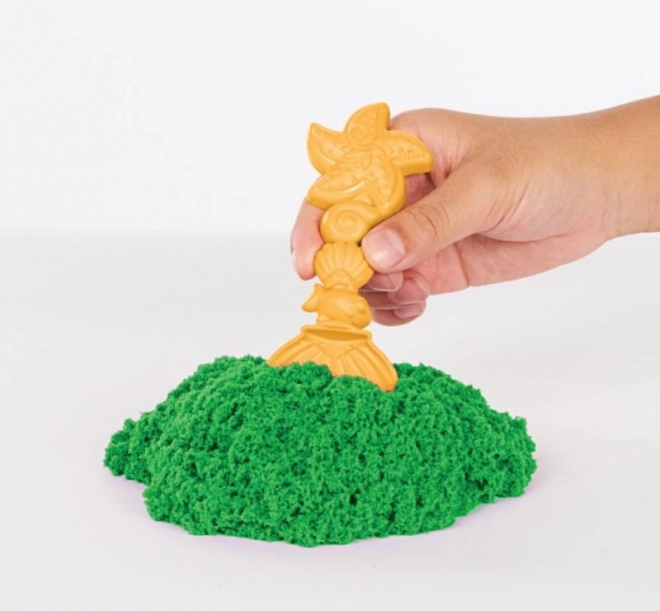 Kinetic Sand set cutie cu nisip lichid și mat verde