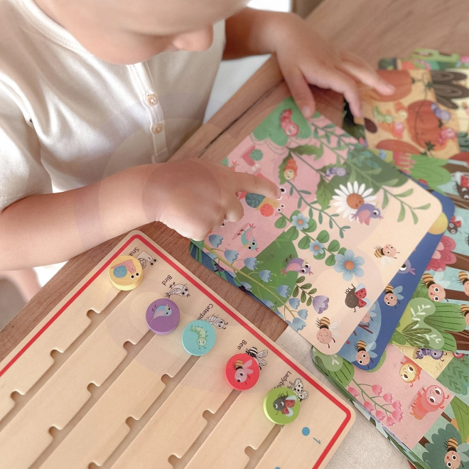 Tooky Toy joc din lemn Învățarea numărării animalelor