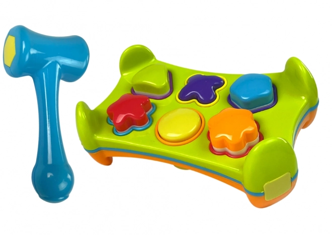 Sorter educațional cu ciocan și forme geometrice