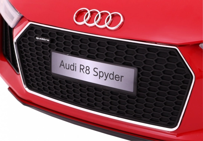 Audi R8 Spyder cu baterii Lac roșu + Telecomandă + EVA + Pornire lentă + Radio MP3 + LED