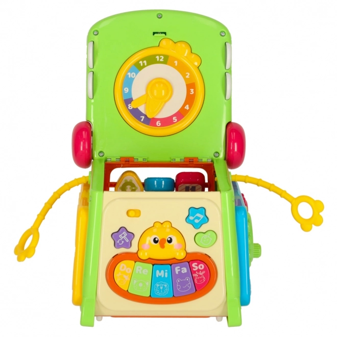 Cub educativ crocodil 4‑în‑1 cu sortator și pian