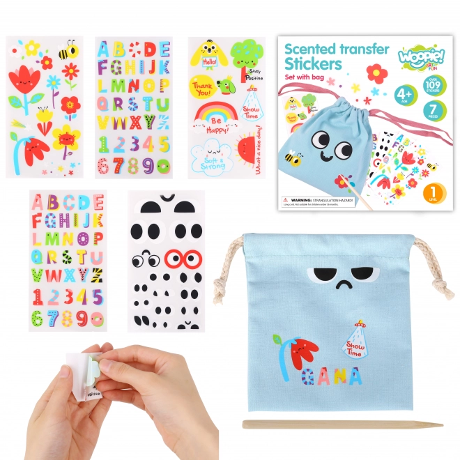Set creativ poșetă magică cu stickere Woopie Art&Fun