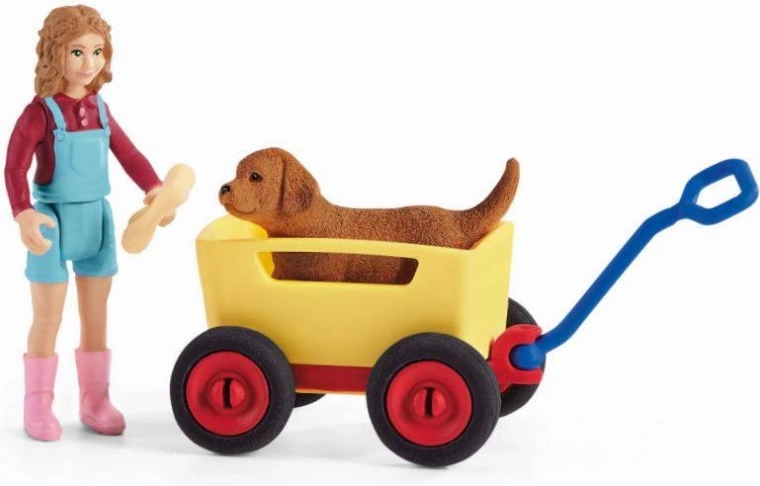 Cărucior de tras cu roți funcționale