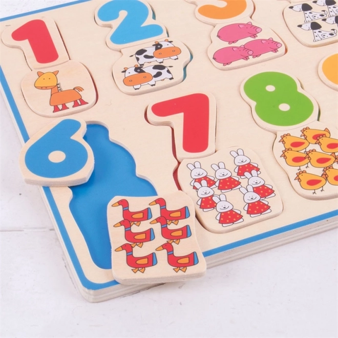 Puzzle de numărare Bigjigs Toys