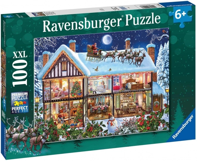 Puzzle Ravensburger Crăciun Acasă XXL 100 piese