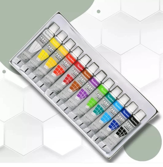 Vopsele pentru pictat textile 12 culori