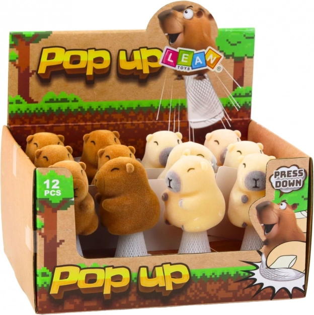Capybara săltăreață Pop Up bej maro 10cm