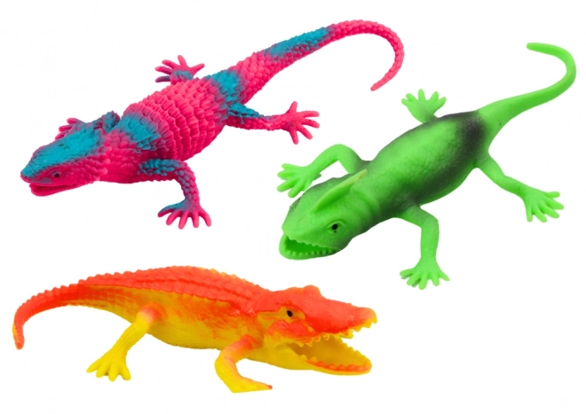 Set de figurine șopârle și reptile colorate