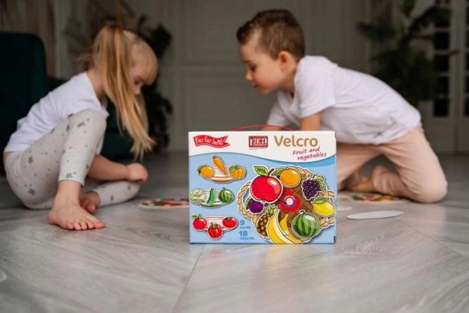 Velcro puzzle educative cu fructe și legume