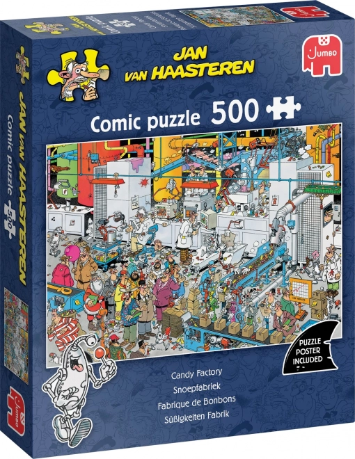 Puzzle Fabrica de dulciuri de Jan van Haasteren 500 de piese