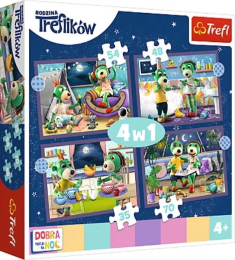 Puzzle 4în1 Treflíci înainte de culcare