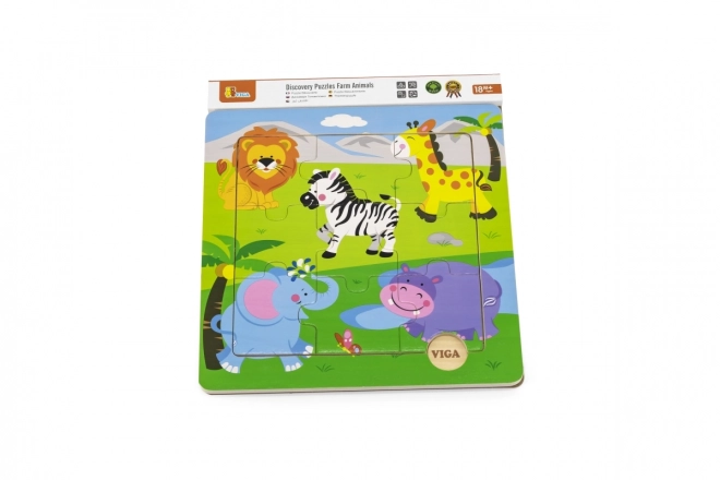 Puzzle din lemn safari