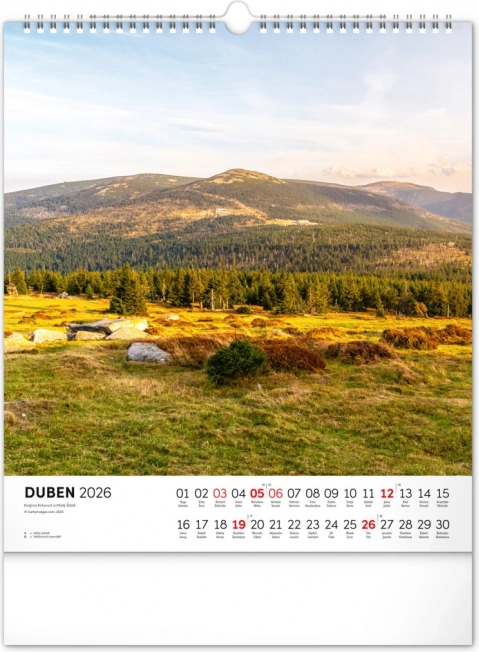 Calendar de perete Krkonoše 2026