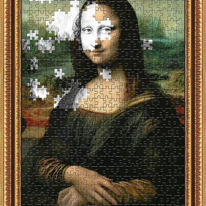Puzzle Mona Lisa 500 piese cu ramă de la TREFL