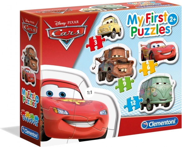 Clementoni primul meu puzzle Mașini 4în1 (3, 6, 9, 12 piese)