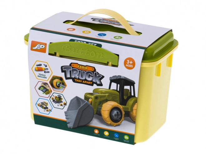 set de joc fermă cu tractor și unelte