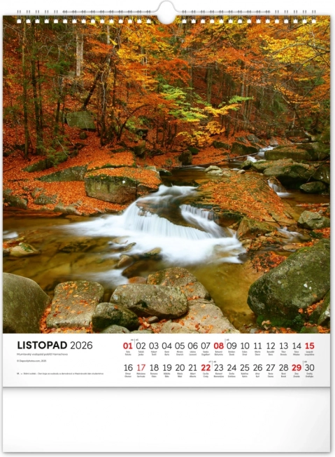 Calendar de perete Krkonoše 2026