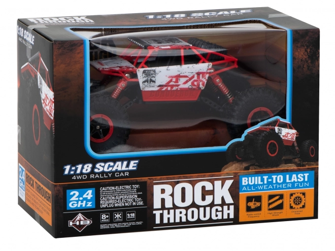 Mașină cu telecomandă RC Rock Crawler HB 2.4GHz 1:18 albastru – Roșu