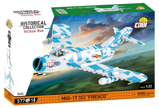 Statuetă COBI Mig-17 Fresco din Războiul din Vietnam, la scară 1:32