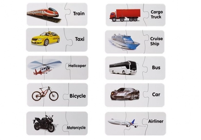 Puzzle educative transport