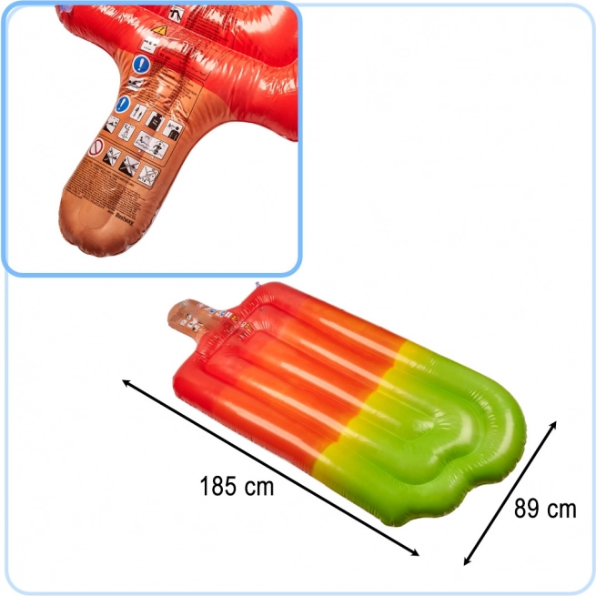 BESTWAY saltea gonflabilă în formă de înghețată pe băț 185 × 89 cm, greutate maximă 90 kg