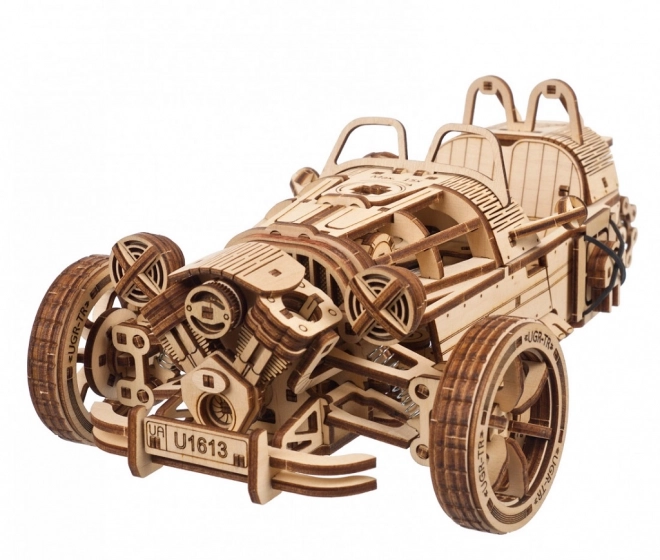 trike mecanic 3D din lemn Ugears