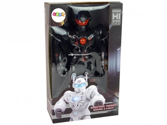 Robot interactiv cu lumini și sunete - negru