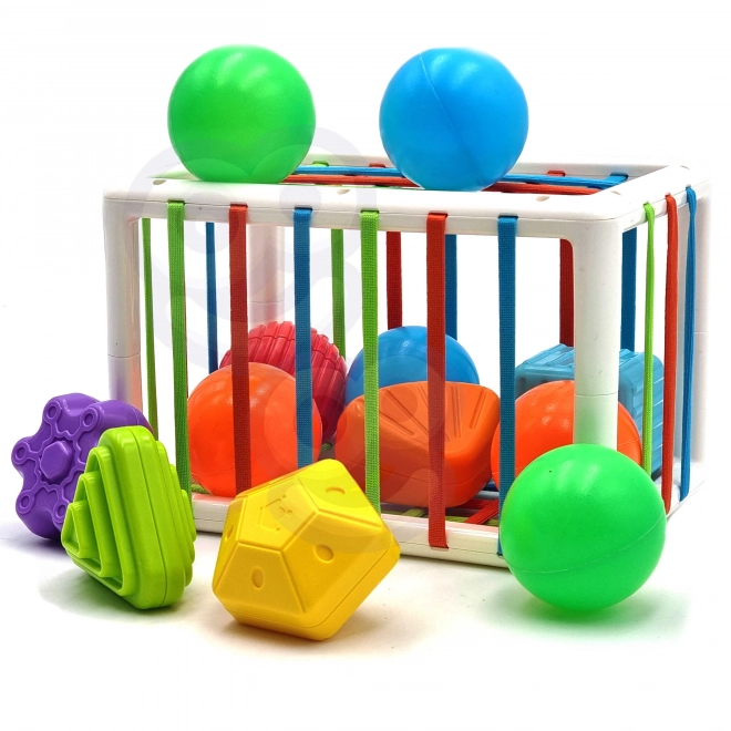 Jucărie Cub Sensory WOOPIE cu Forme Colorate