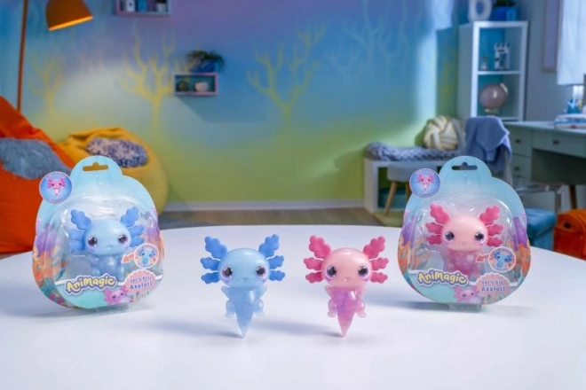 Zabawka interactivă Animagic Axolotl albastru