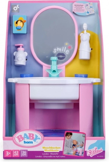 Baby Born chiuvetă pentru păpuși cu pompiță și accesorii