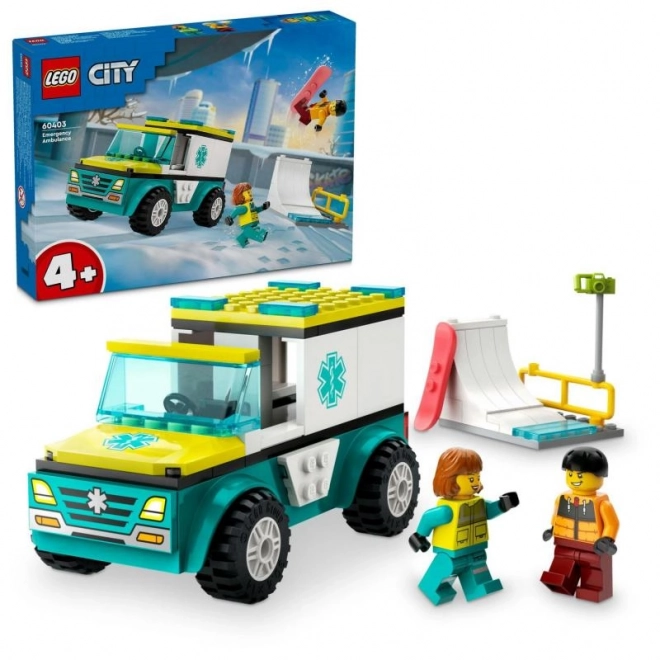 Ambulanța și snowboarder LEGO City