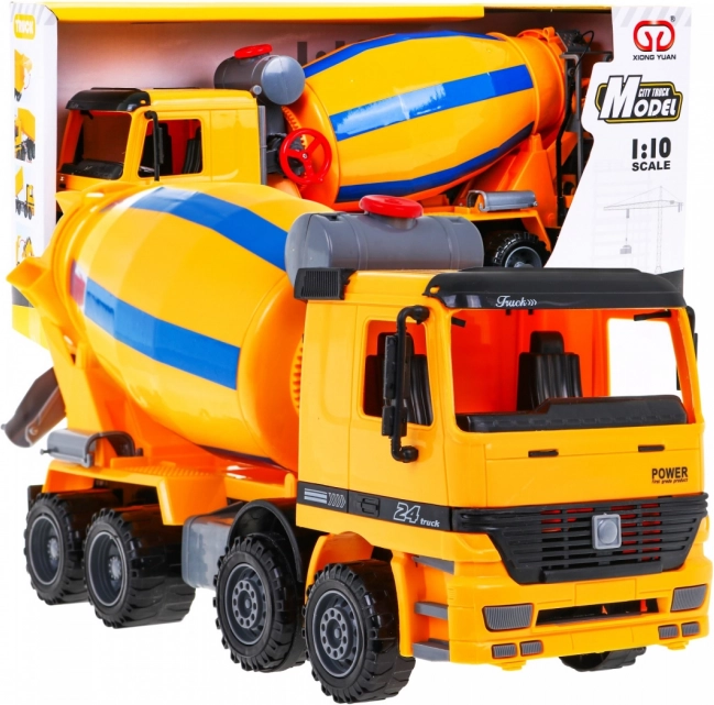 Betonieră pentru copii 3+ Model realist 1:10 + părți mobile + găleată rotativă