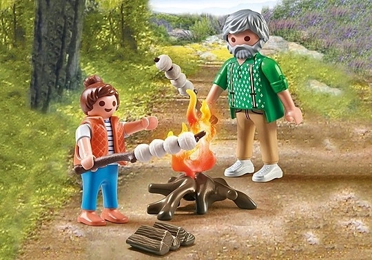 Set figurine viață la foc de tabără cu bezele